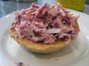 Pulled pork and coleslaw pie